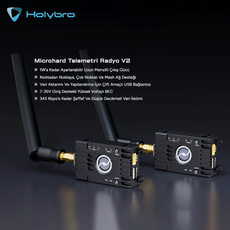 Holybro Microhard Telemetry Radio V2 P400 Modem Uzun Menzilli Radyo Telemetri Seti Bundle
