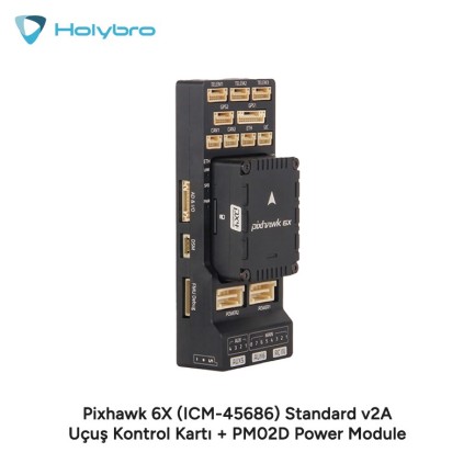Holybro - Holybro Pixhawk 6X (ICM-45686) Standard v2A Uçuş Kontrol Kartı + PM02D Power Module