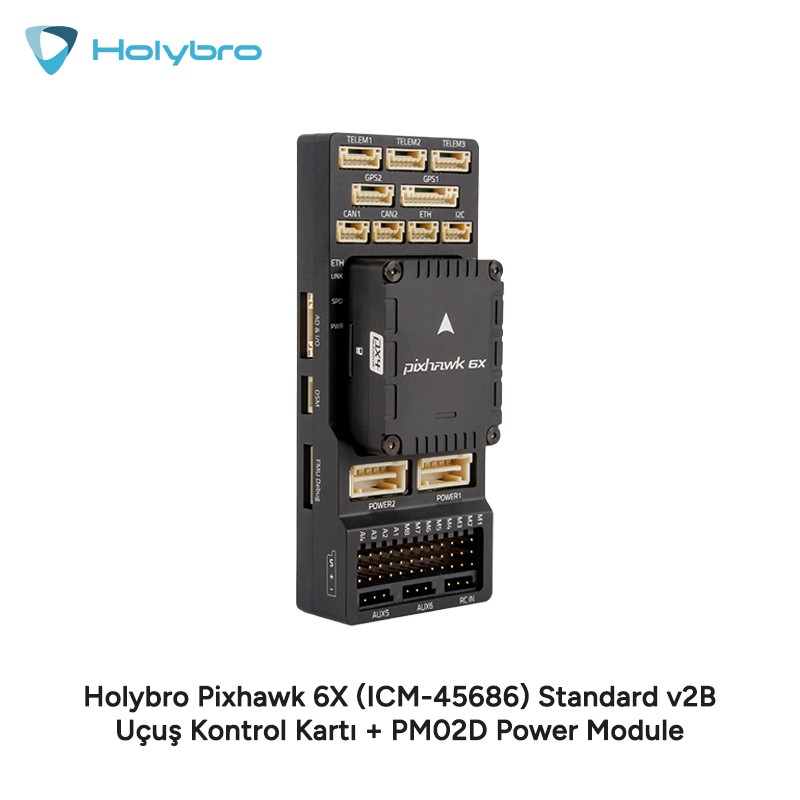 Holybro Pixhawk 6X (ICM-45686) Standard v2B Uçuş Kontrol Kartı + PM02D Power Module