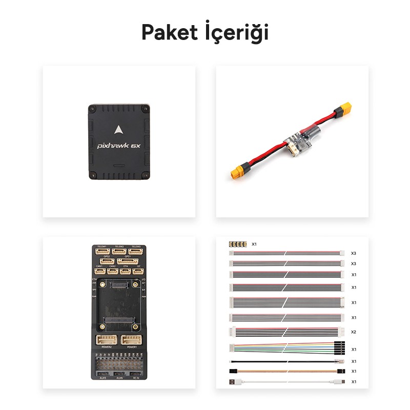 Holybro Pixhawk 6X (ICM-45686) Standard v2B Uçuş Kontrol Kartı + PM02D Power Module