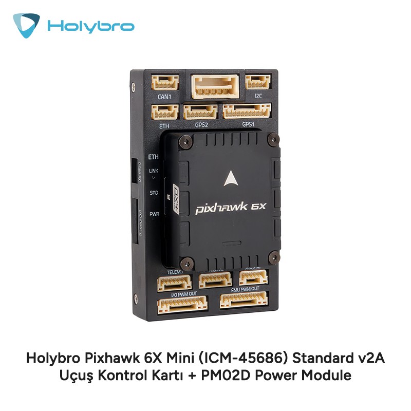 Holybro Pixhawk 6X Mini (ICM-45686) Standard v2A Uçuş Kontrol Kartı + PM02D Power Module