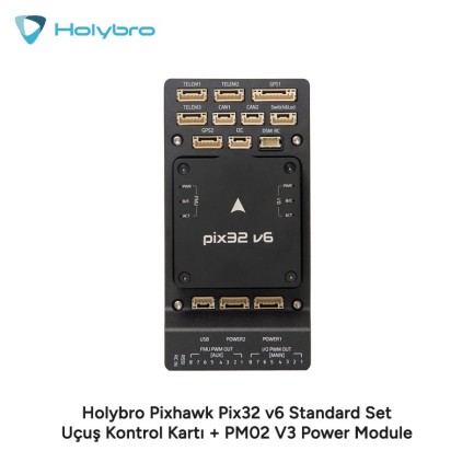 Holybro - Holybro Pixhawk Pix32 v6 Standard Set Uçuş Kontrol Kartı + PM02 V3 Power Module