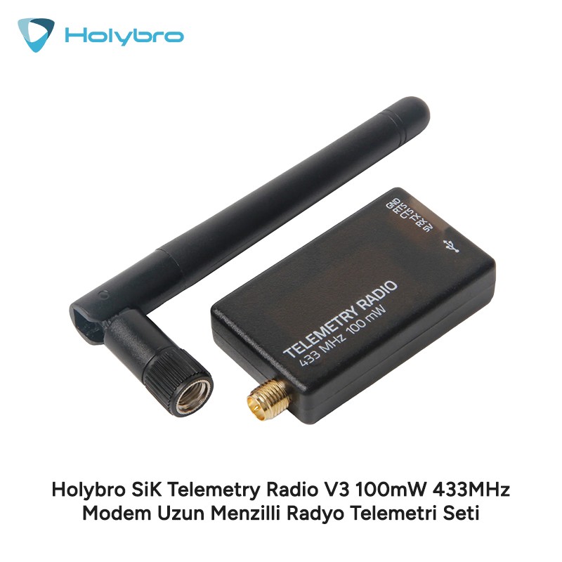 Holybro SiK Telemetry Radio V3 100mW 433MHz Modem Uzun Menzilli Radyo Telemetri Seti