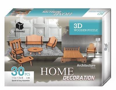 Home Decoration 3D Wooden Puzzle