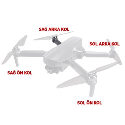 HOSHI - HOSHI XIL 011 Drone İçin Sağ Arka Motor Kolu Arm