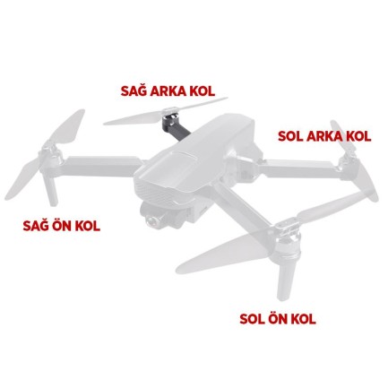 HOSHI XIL 011 Drone İçin Sağ Arka Motor Kolu Arm - Thumbnail