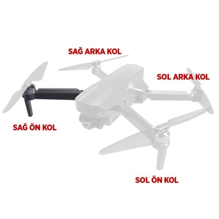 HOSHI XIL 011 Drone İçin Sağ Ön Motor Kolu Arm - Thumbnail