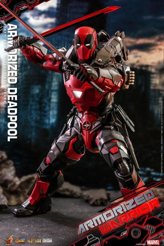Hot Toys Armorized Deadpool Diecast Sixth Scale Figure - 908909 - CMS9D42 - Marvel Comics / Deadpool Comic
