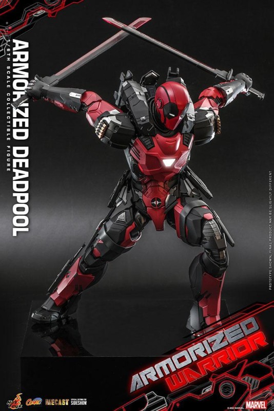 Hot Toys Armorized Deadpool Diecast Sixth Scale Figure - 908909 - CMS9D42 - Marvel Comics / Deadpool Comic