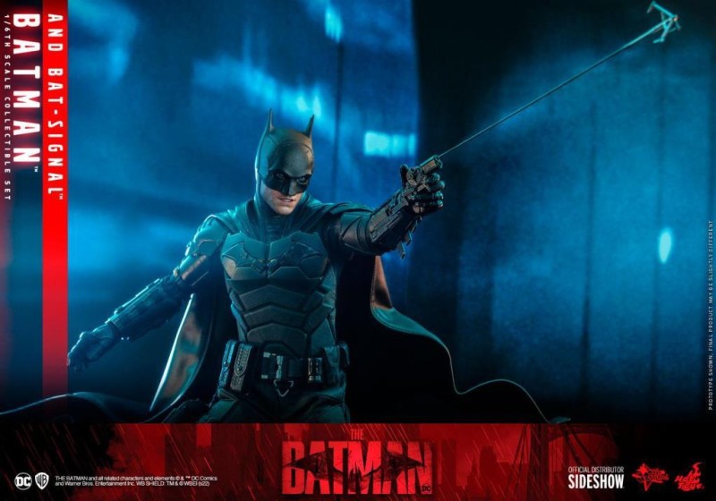 Hot Toys Batman and Bat-Signal Sixth Scale Figure Collectible Set 910596 MMS641 DC Comics / The Batman 2022 (Ön Sipariş)