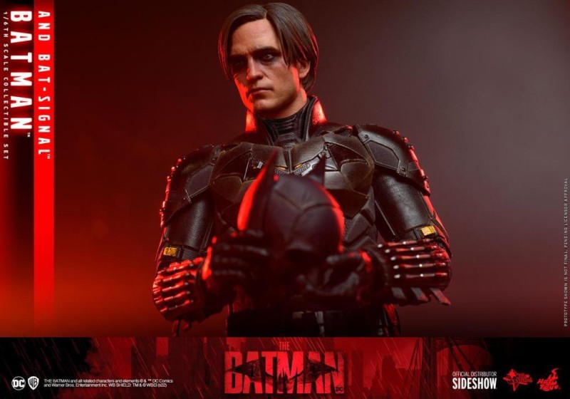 Hot Toys Batman and Bat-Signal Sixth Scale Figure Collectible Set 910596 MMS641 DC Comics / The Batman 2022 (Ön Sipariş)