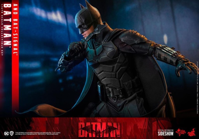 Hot Toys Batman and Bat-Signal Sixth Scale Figure Collectible Set 910596 MMS641 DC Comics / The Batman 2022 (Ön Sipariş)