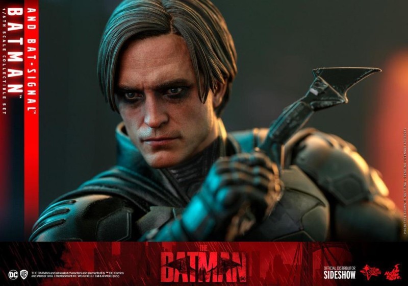 Hot Toys Batman and Bat-Signal Sixth Scale Figure Collectible Set 910596 MMS641 DC Comics / The Batman 2022 (Ön Sipariş)