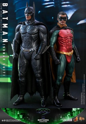 Hot Toys Batman (Sonar Suit) & Robin Sixth Scale Figure Set - 904950 & 904951 - MMS593 & MMS594 - DC Comics / Batman Forever - Thumbnail