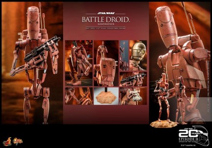 Hot Toys Battle Droid (Geonosis) Sixth Scale Figure - 911038 - Star Wars / Episode II Attack Of The Clones - MMS649 - Thumbnail