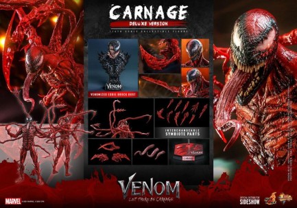 Hot Toys Carnage (Deluxe Version) Sixth Scale Figure - 909352 - Marvel Comics / Venom Let There Be Carnage MMS620 - Thumbnail