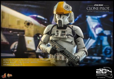 Hot Toys Clone Pilot Sixth Scale Figure - 911037 - Star Wars / Episode II Attack Of The Clones - MMS648 - Thumbnail