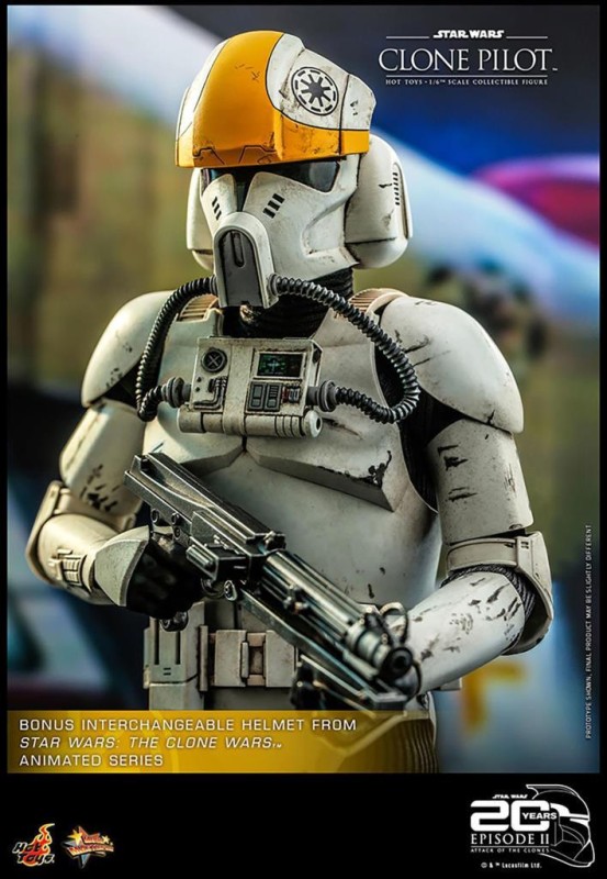 Hot Toys Clone Pilot Sixth Scale Figure - 911037 - Star Wars / Episode II Attack Of The Clones - MMS648
