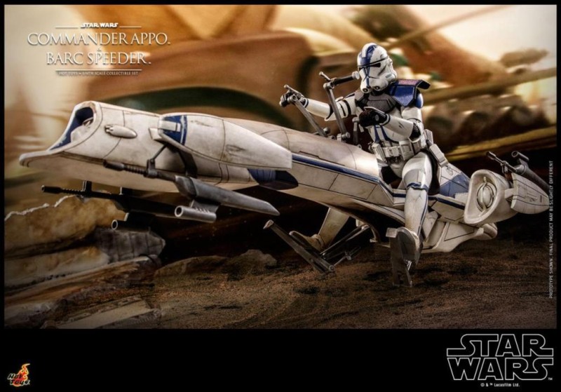 Hot Toys Commander Appo with BARC Speeder Sixth Scale Figure Set - 911126 - Star Wars / The Clone Wars - TMS76