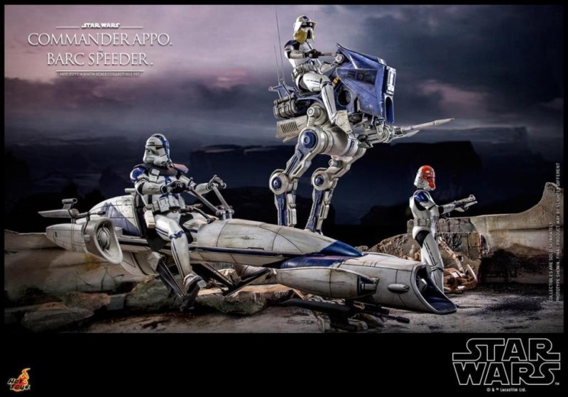Hot Toys Commander Appo with BARC Speeder Sixth Scale Figure Set - 911126 - Star Wars / The Clone Wars - TMS76