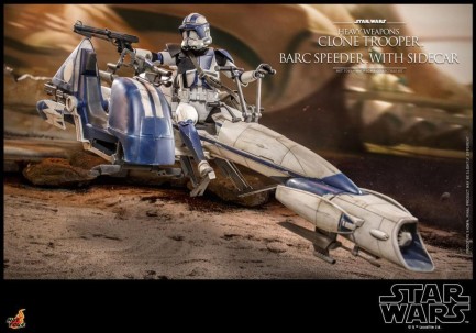 Hot Toys Heavy Weapons Clone Trooper and BARC Speeder with Sidecar Sixth Scale Figure Set - 911169 - Star Wars / The Clone Wars - TMS77 - Thumbnail