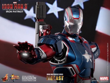 Hot Toys - Hot Toys Iron Man 3 Iron Patriot Diecast Sixth Scale Figure
