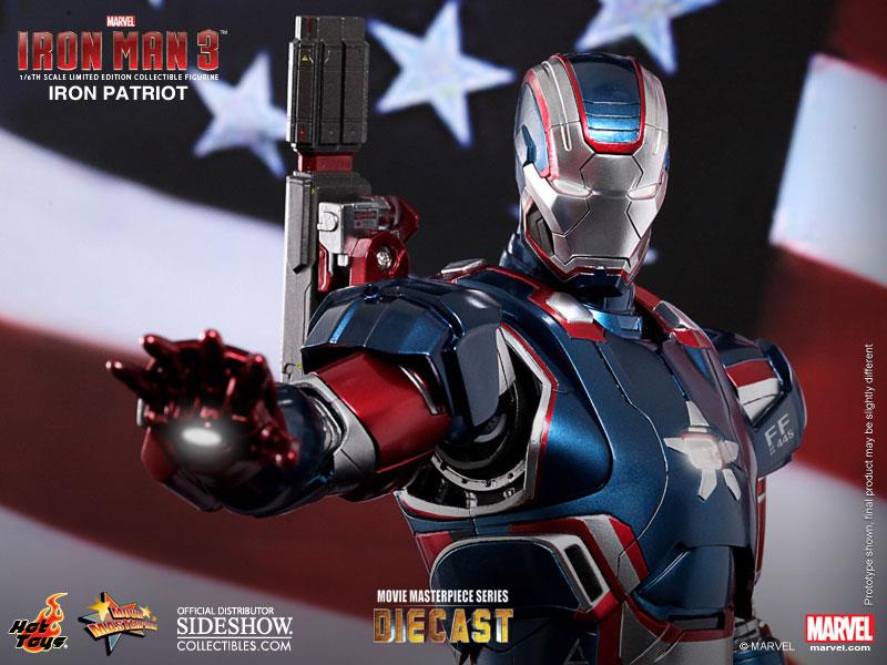 Hot Toys Iron Man 3 Iron Patriot Diecast Sixth Scale Figure