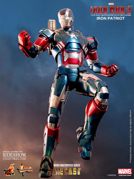 Hot Toys Iron Man 3 Iron Patriot Diecast Sixth Scale Figure