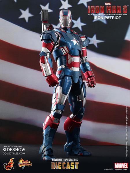 Hot Toys Iron Man 3 Iron Patriot Diecast Sixth Scale Figure