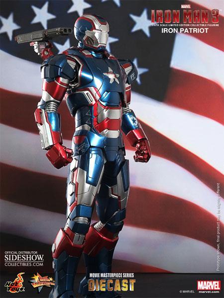 Hot Toys Iron Man 3 Iron Patriot Diecast Sixth Scale Figure