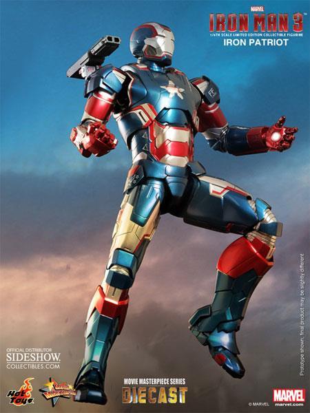 Hot Toys Iron Man 3 Iron Patriot Diecast Sixth Scale Figure