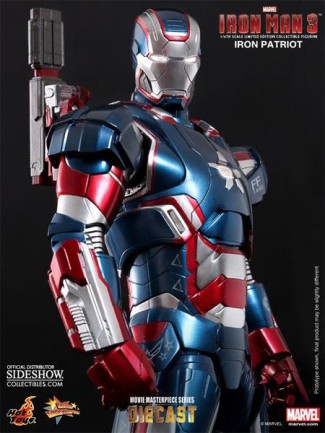 Hot Toys Iron Man 3 Iron Patriot Diecast Sixth Scale Figure - Thumbnail