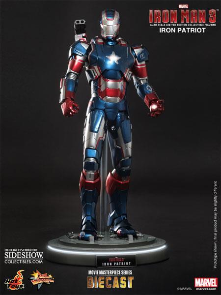 Hot Toys Iron Man 3 Iron Patriot Diecast Sixth Scale Figure