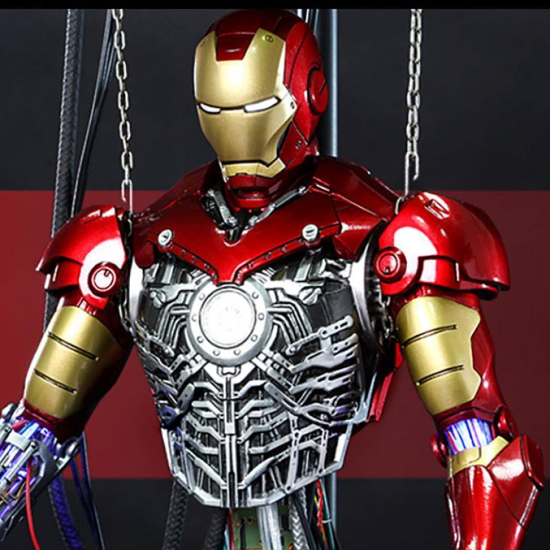 Hot Toys Iron Man Mark III (Construction Version) Sixth Scale Figure - 909185 - Marvel Comics / Iron Man