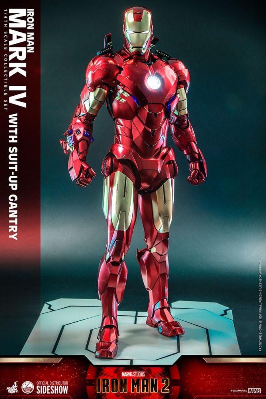 Hot Toys Iron Man Mark IV With Suit-Up Gantry Quarter Scale Figure Set - 9101212 QS21 - Marvel Comics / Iron Man (ÖN SİPARİŞ)