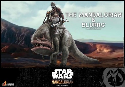 Hot Toys Mandalorian & Blurrg Sixth Scale Figure Set - 908287 - TMS46 - Star Wars / The Mandalorian - Thumbnail