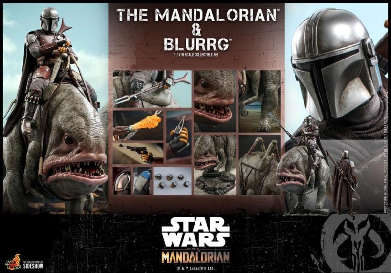 Hot Toys Mandalorian & Blurrg Sixth Scale Figure Set - 908287 - TMS46 - Star Wars / The Mandalorian