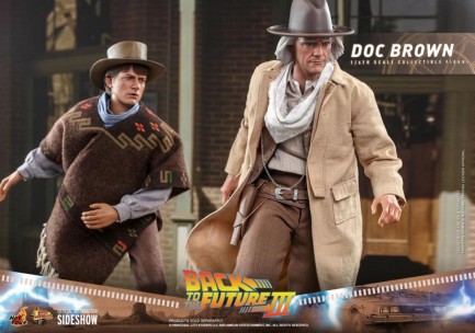 Hot Toys Marty McFly & Doc Brown Back To The Future III Sixth Scale Figure Set - 909370 & 909369 - BTTF MMS616 / MMS617 - Thumbnail