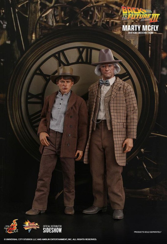 Hot Toys Marty McFly & Doc Brown Back To The Future III Sixth Scale Figure Set - 909370 & 909369 - BTTF MMS616 / MMS617