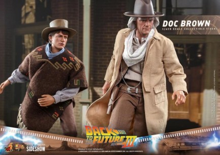 Hot Toys Marty McFly & Doc Brown Back To The Future III Sixth Scale Figure Set - 909370 & 909369 - BTTF MMS616 / MMS617 - Thumbnail