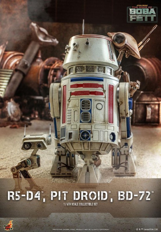 Hot Toys R5-D4 & PIT DROID and BD-72 Sixth Scale Figure Set - 904943 TMS086 - Star Wars / The Book of Boba Fett (ÖN SİPARİŞ)