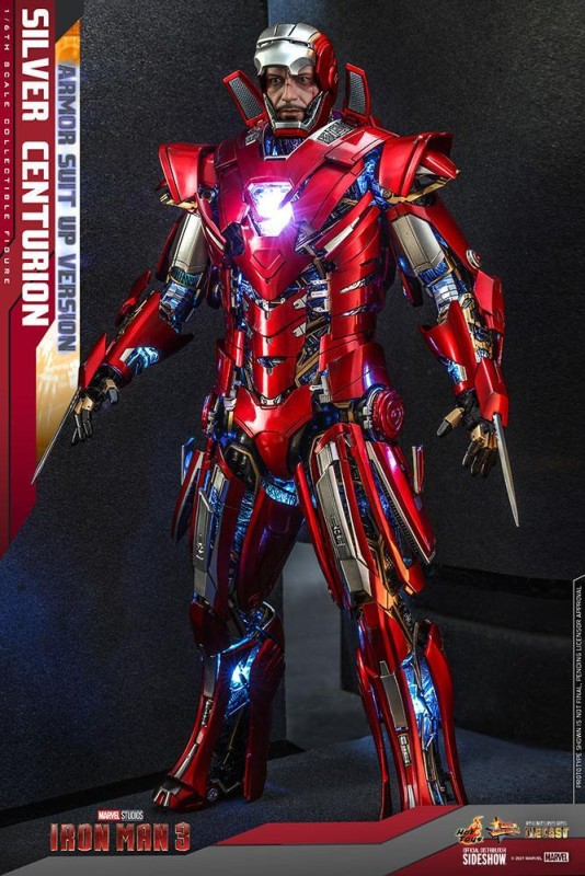 Hot Toys Silver Centurion (Armor Suit Up Version) Diecast Sixth Scale Figure - 909463 MMS618 - Marvel Comics / Iron Man 3 (ÖN SİPARİŞ)