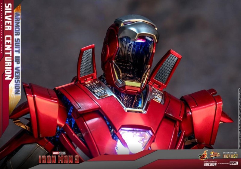Hot Toys Silver Centurion (Armor Suit Up Version) Diecast Sixth Scale Figure - 909463 MMS618 - Marvel Comics / Iron Man 3 (ÖN SİPARİŞ)