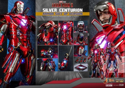 Hot Toys Silver Centurion (Armor Suit Up Version) Diecast Sixth Scale Figure - 909463 MMS618 - Marvel Comics / Iron Man 3 (ÖN SİPARİŞ) - Thumbnail