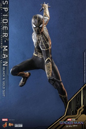 Hot Toys Spider-Man (Black & Gold Suit) Sixth Scale Figure 908916 / Marvel Comics / Spider-Man: No Way Home - Thumbnail
