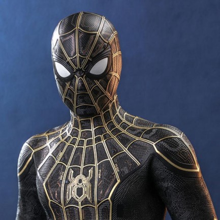 Hot Toys Spider-Man (Black & Gold Suit) Sixth Scale Figure 908916 / Marvel Comics / Spider-Man: No Way Home - Thumbnail