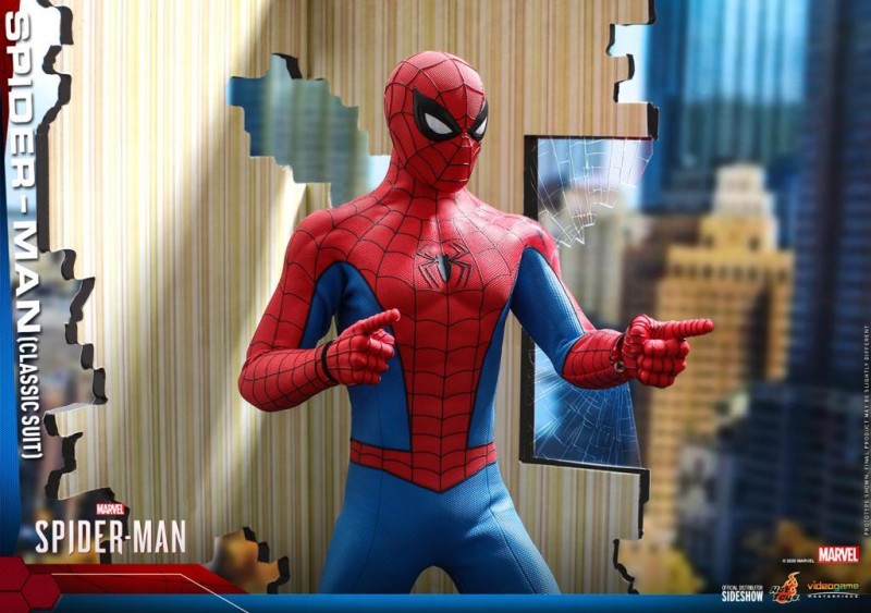 Hot Toys Spider-Man (Classic Suit) Sixth Scale Figure VGM48 907439 Marvel's Spider-Man