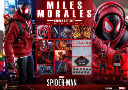 Hot Toys Spider-Man Miles Morales ( Bodega Cat Suit ) Sixth Scale Figure VGM50 908143 - Thumbnail