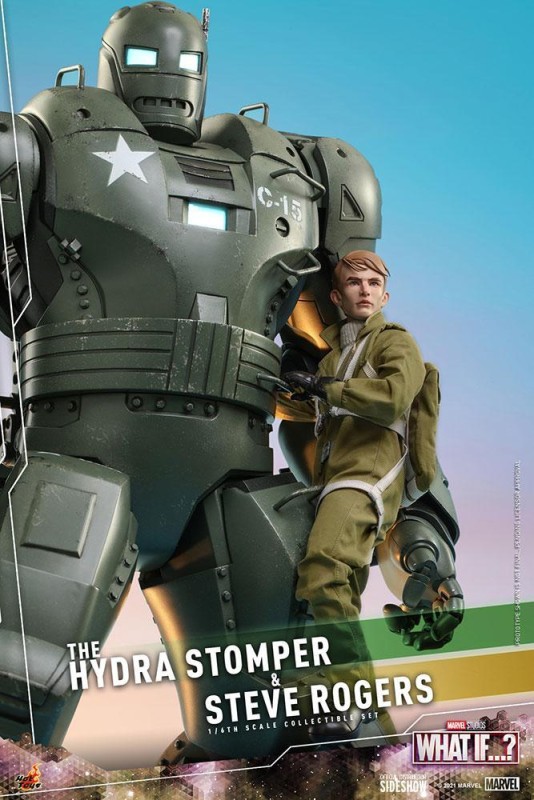 Hot Toys Steve Rogers and The Hydra Stomper Sixth Scale Figure Set - 909168 - TMS60 - Marvel Comics / What If…?