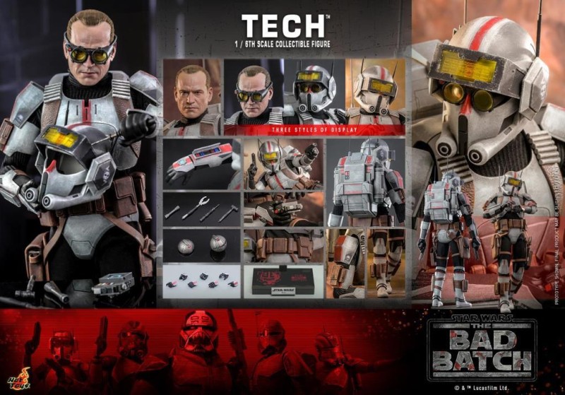 Hot Toys Tech Sixth Scale Figure Star Wars / Bad Batch Television TMS98 911377